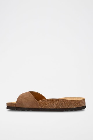 Mules en Nubuck Estelle Marron