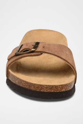Mules en Nubuck Estelle Marron