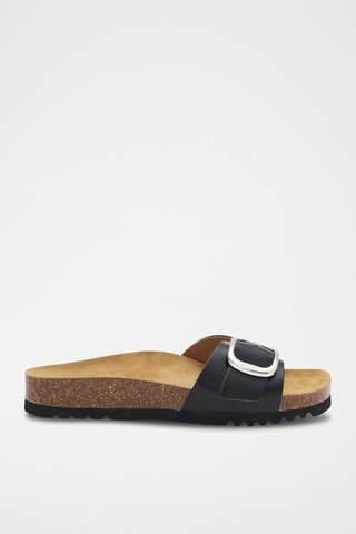 Mules en cuir Kathleen Noir