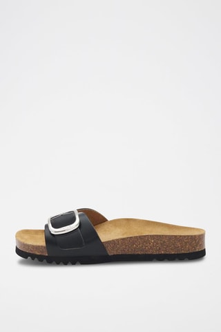 Mules en cuir Kathleen Noir