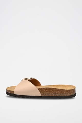 Mules en cuir Kathleen Beige