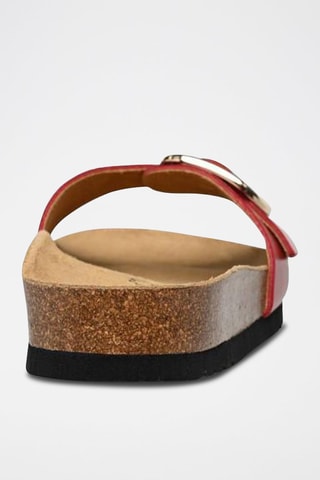 Mules en cuir Kathleen Rouge