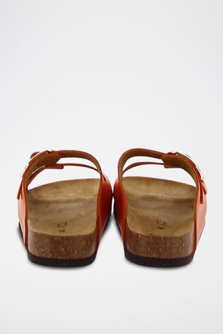 Mules en cuir Noelle Orange