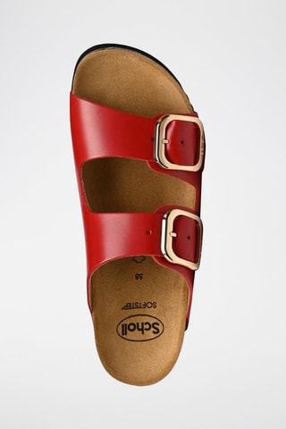 Mules en cuir Noelle Rouge