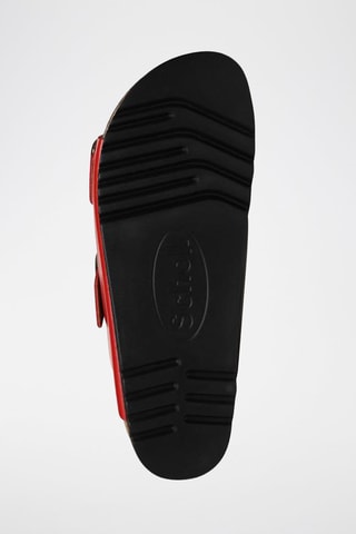 Mules en cuir Noelle Rouge