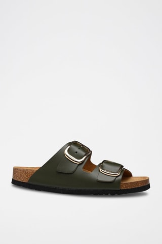 Mules en cuir Noelle Vert