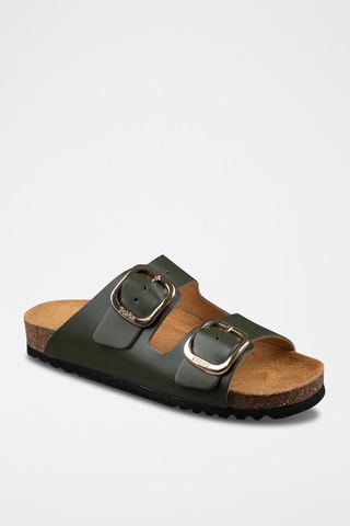 Mules en cuir Noelle Vert