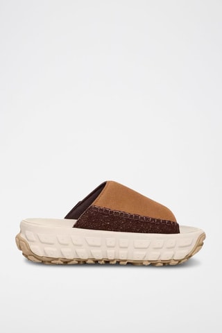 Mules plateformes en cuir Venture Daze UGG - Camel