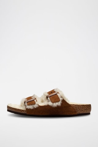 Mules fourrées en nubuck Arizona - Marron