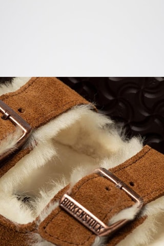 Mules fourrées en nubuck Arizona - Marron