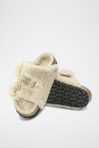 Mules en fourrure d'agneau Arizona - Beige