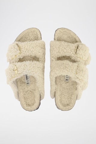 Mules en fourrure d'agneau Arizona - Beige