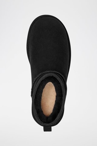 Bottines fourrées en nubuck Classic Ultra Mini - Noir