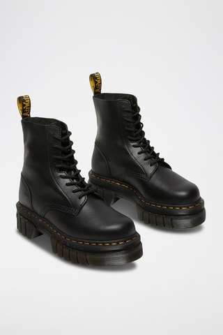 Bottines plateformes en cuir Audrick - Noir