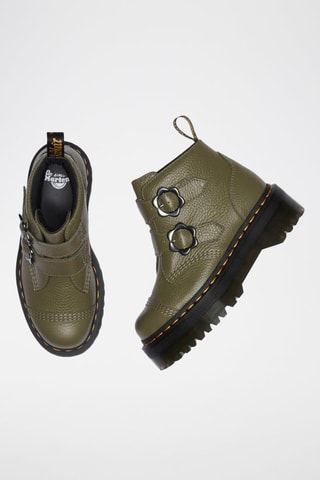 Bottines plateformes Devon Flower - Kaki
