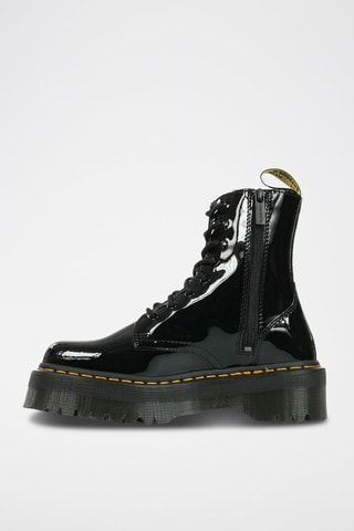 Bottines plateformes en cuir verni Black Patent Lamper - Noir
