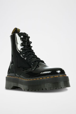 Bottines plateformes en cuir verni Black Patent Lamper - Noir