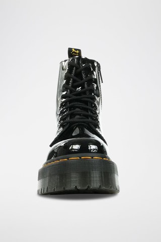 Bottines plateformes en cuir verni Black Patent Lamper - Noir