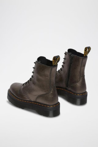 Bottines plateformes en cuir Jadon Stud Emboss - Marron