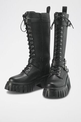 Bottines Stacy en cuir Noir