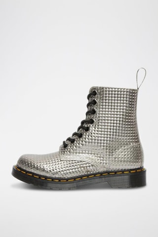 Bottines en cuir Jadon Stud Emboss - Argenté