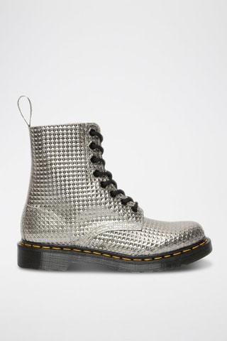 Bottines en cuir Jadon Stud Emboss - Argenté