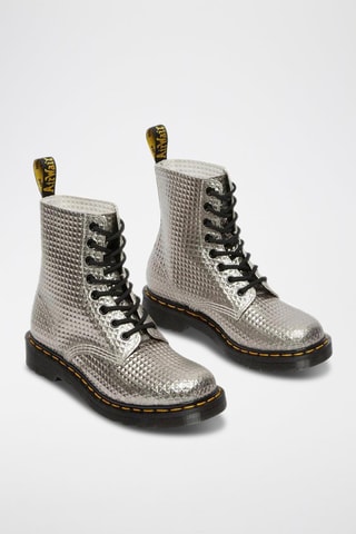 Bottines en cuir Jadon Stud Emboss - Argenté