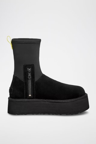 Bottines plateformes en nubuck Classic Dipper - Noir