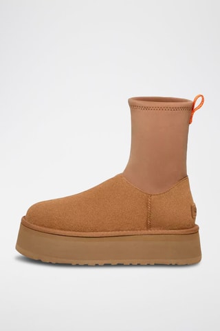 Bottines plateformes en nubuck Classic Dipper - Camel