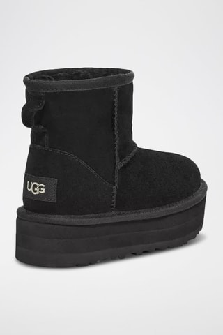 Bottines fourrées plateformes en nubuck K-Classic Mini Noir