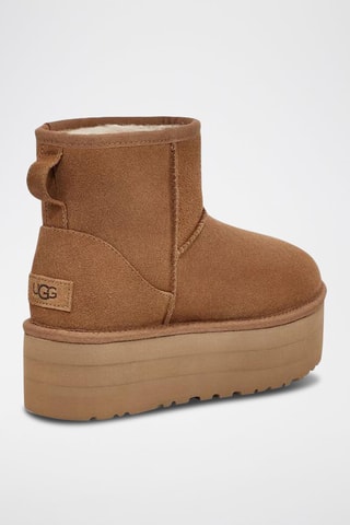 Bottines plateformes en nubuck Classic Mini - Camel