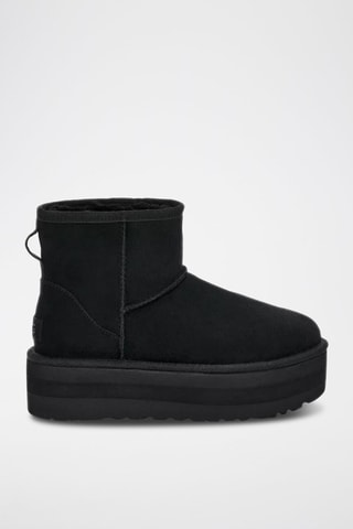 Bottines plateformes en nubuck Classic Mini Platform - Noir