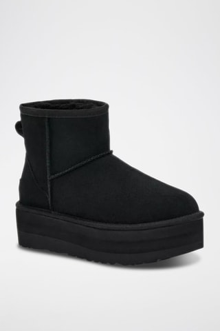 Bottines plateformes en nubuck Classic Mini Platform - Noir