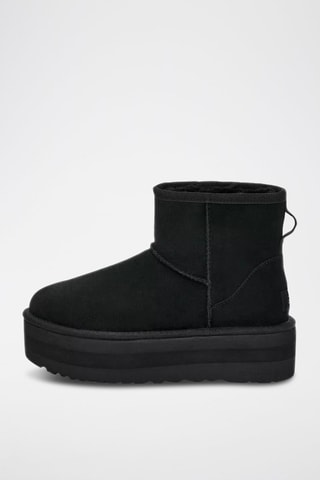 Bottines plateformes en nubuck Classic Mini Platform - Noir