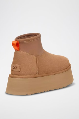Bottines plateformes en nubuck Classic Mini Dipper - Noisette