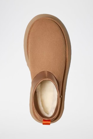 Bottines plateformes en nubuck Classic Mini Dipper - Noisette