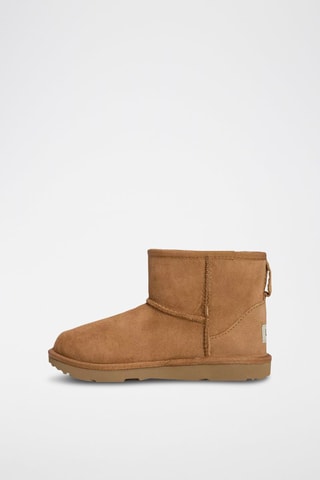 Bottines fourrées plateformes en nubuck K-Classic Mini II - Noisette