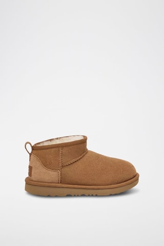 Bottines fourrées plateformes en nubuck K-Classic Ultra Mini - Marron