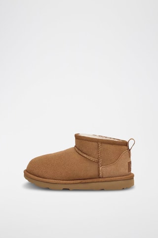 Bottines fourrées plateformes en nubuck K-Classic Ultra Mini - Marron