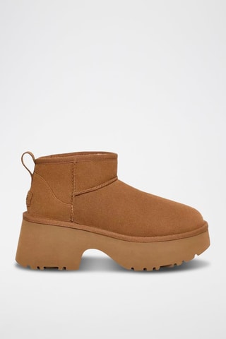 Bottines à talons en nubuck W Classic Ultra Mini - Noisette