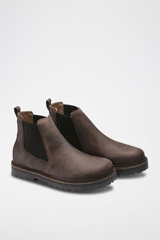 Bottines Chelsea en nubuck Stalon Marron