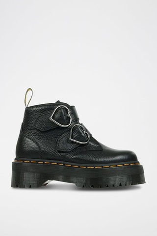 Bottines plateformes en cuir Devon Heart - Noir