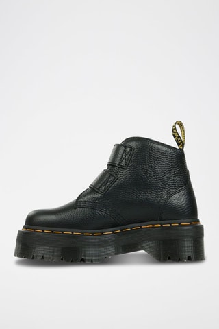 Bottines plateformes en cuir Devon Heart - Noir