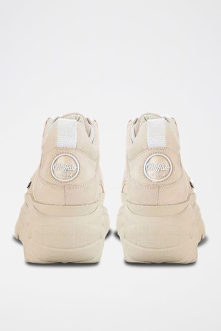 Sneakers plateformes en nubuck Crème