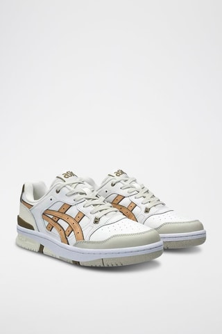 Baskets en cuir EX89 - Blanc et beige
