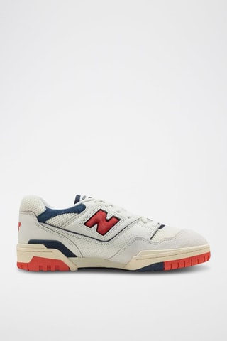 Baskets en cuir 550 - Blanc et rouge