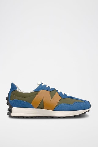 Sneakers en nubuck 327 - Bleu et jaune