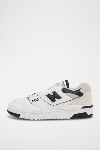 Baskets en cuir 550 - Blanc et noir