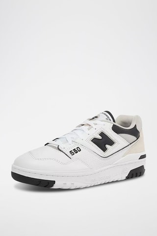 Baskets en cuir 550 - Blanc et noir