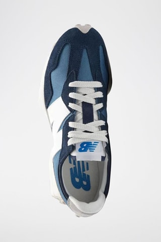 Sneakers U327 en cuir - Bleu et blanc